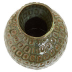 Large Green Textured Ceramic Vase