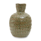 Large Green Textured Ceramic Vase