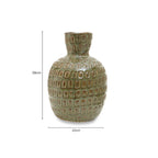 Large Green Textured Ceramic Vase