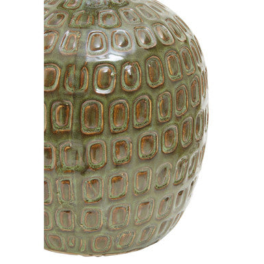 Large Green Textured Ceramic Vase