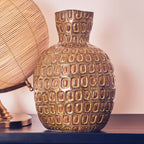 Large Green Textured Ceramic Vase