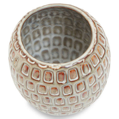Small Cream Textured Ceramic Planter