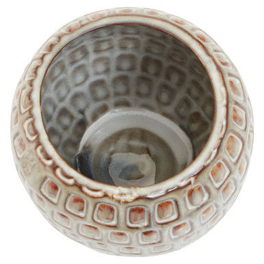 Small Cream Textured Ceramic Planter