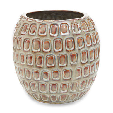 Small Cream Textured Ceramic Planter