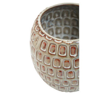 Small Cream Textured Ceramic Planter