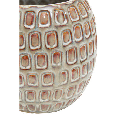 Small Cream Textured Ceramic Planter