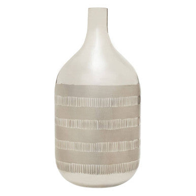 Glass Vase in Silver and Copper
