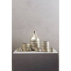 Glass Vase in Silver and Copper