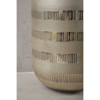 Glass Vase in Silver and Copper
