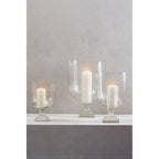Small Glass Hurricane Candle Holder