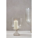 Small Glass Hurricane Candle Holder