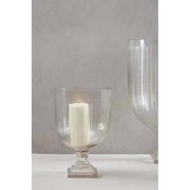 Small Glass Hurricane Candle Holder