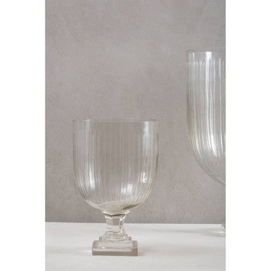 Small Glass Hurricane Candle Holder