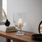 Small Glass Hurricane Candle Holder