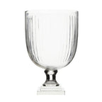 Square Plinth Medium Glass Hurricane Candle Holder