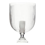 Glass Hurricane Candle Holder on Square Plinth