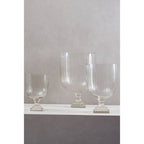 Glass Hurricane Candle Holder on Square Plinth