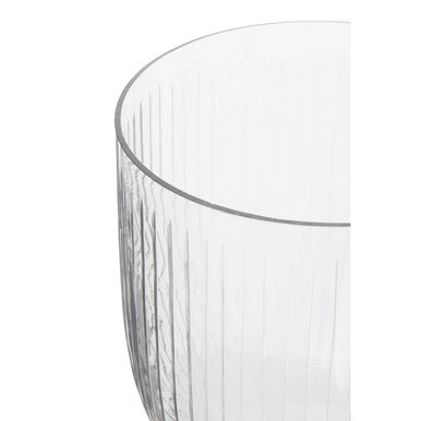 Glass Hurricane Candle Holder on Square Plinth