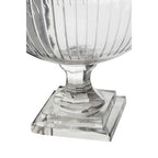 Glass Hurricane Candle Holder on Square Plinth
