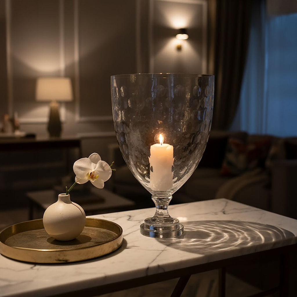 Large Honeycomb Hurricane Candle Holder