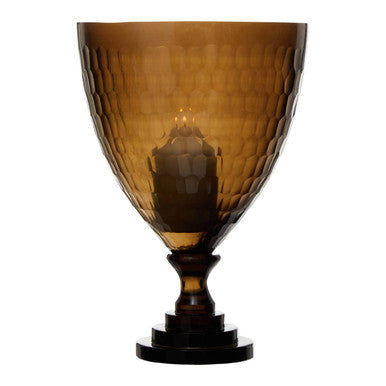 Small Honeycomb Glass Candle Holder