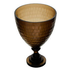 Small Honeycomb Glass Candle Holder