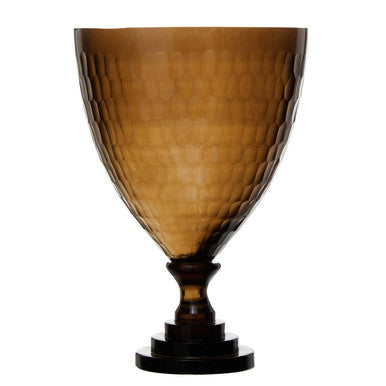 Small Honeycomb Glass Candle Holder