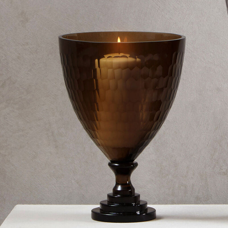 Small Honeycomb Glass Candle Holder