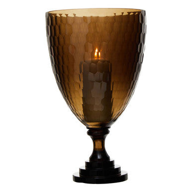 Medium Honeycomb Glass Candle Holder