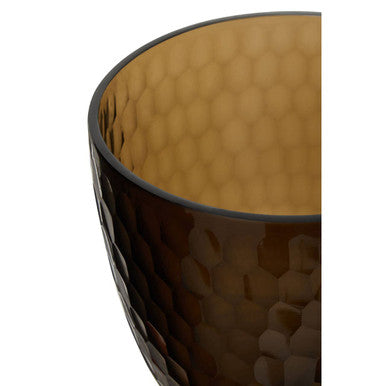 Medium Honeycomb Glass Candle Holder