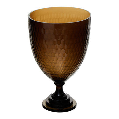 Large Honeycomb Glass Candle Holder