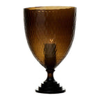Large Honeycomb Glass Candle Holder