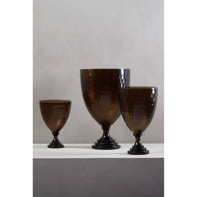 Large Honeycomb Glass Candle Holder