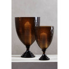 Large Honeycomb Glass Candle Holder