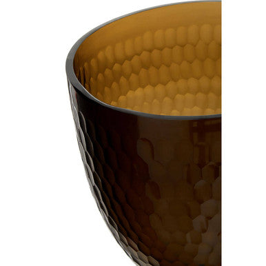 Large Honeycomb Glass Candle Holder