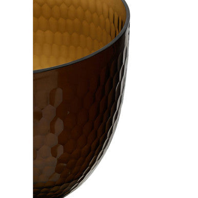Large Honeycomb Glass Candle Holder