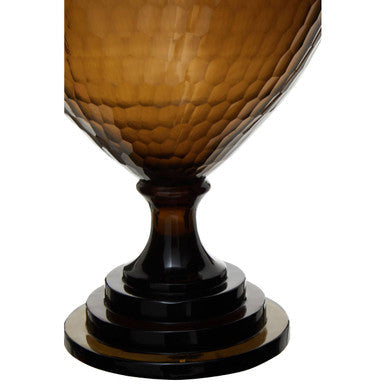 Large Honeycomb Glass Candle Holder