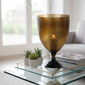 Large Honeycomb Glass Candle Holder