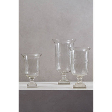 Small Diamond Cut Candle Holder
