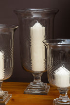 Small Diamond Cut Candle Holder