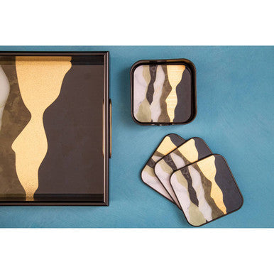 Set of Two Assorted Colour Rectangular Trays