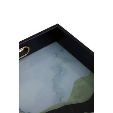 Set of Two Assorted Colour Rectangular Trays