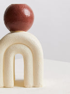Candle Holder with Cream Base