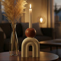 Candle Holder with Cream Base