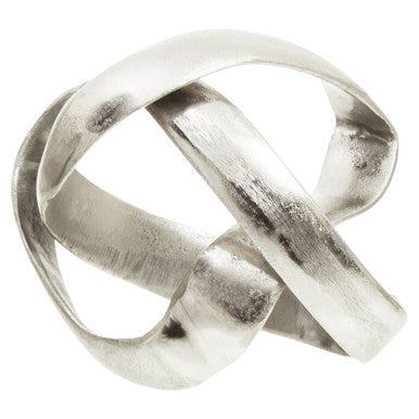 Silver Finish Knot Sculpture