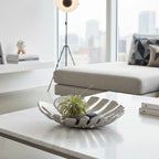 Monstera Small Silver Finish Leaf Dish