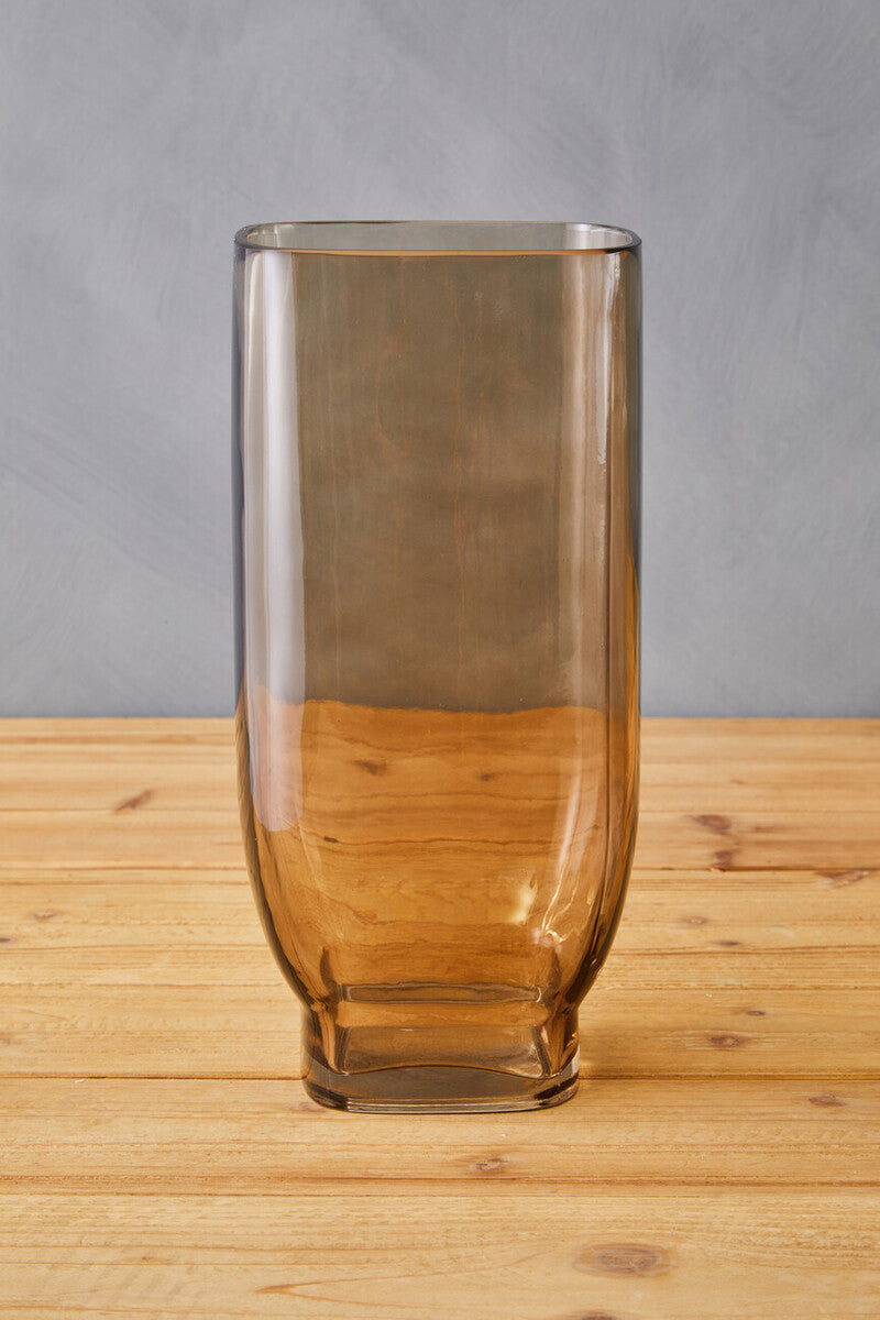 Large Smoked Brown Vase