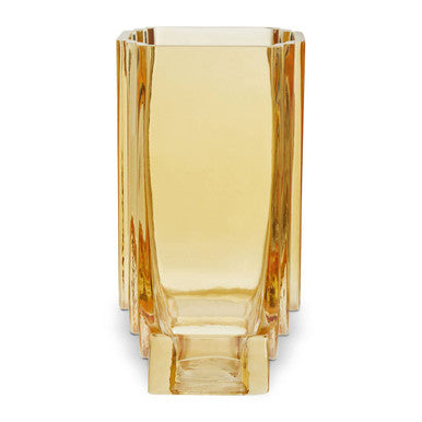 Small Ochre Yellow Glass Vase