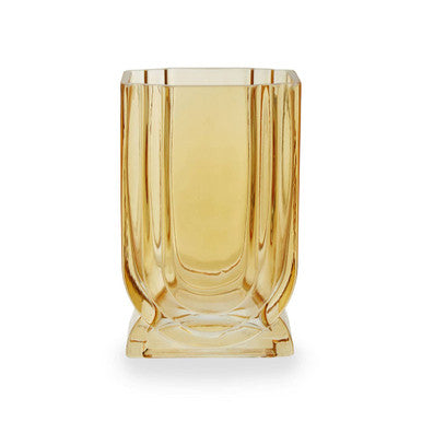 Small Ochre Yellow Glass Vase
