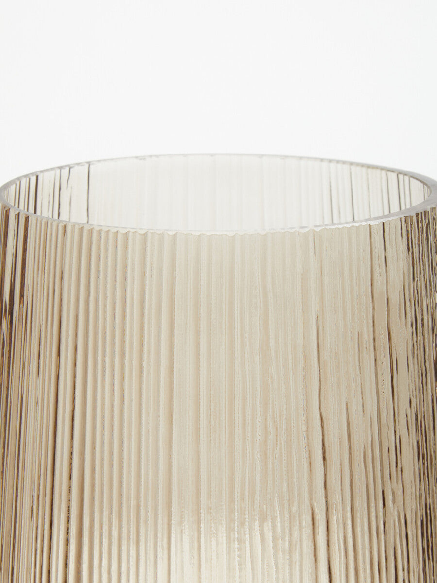 Small Smoked Brown Glass Vase